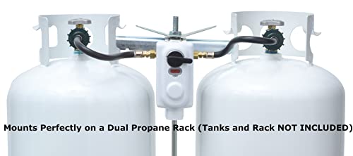 2-Stage Auto Changeover LP Propane Gas Regulator With Two 12 Inch Pigtails J55367