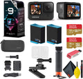 Action Camera with Floating Hand Grip, Magnetic Swivel Clip, Sandisk 32GB & 16GB SD Cards, 2 Batteries, Case, 5K HD Video, 20MP Photos, 1080p Live Streaming E92550