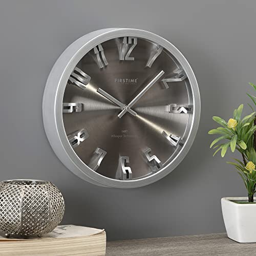 Silver 10 x 2 x 10 Wall Clock P20874