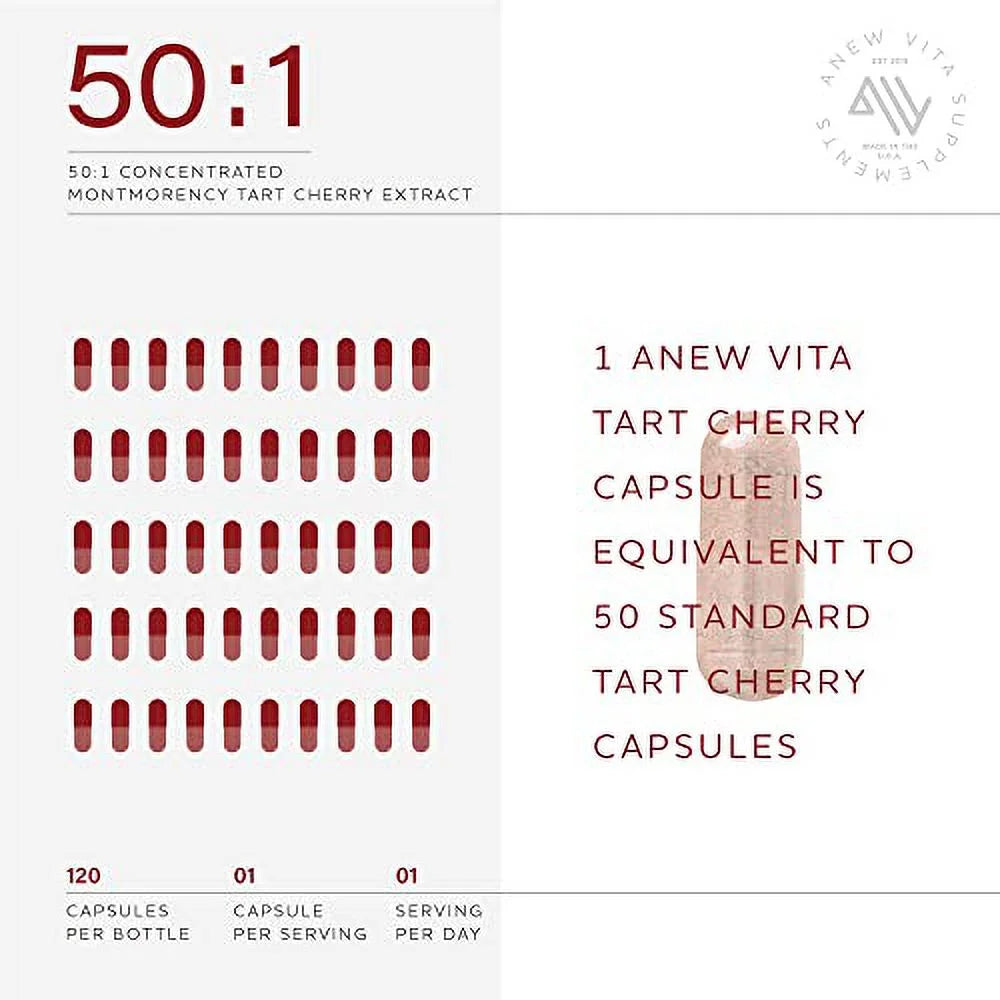 120 Veggie Capsules Tart Cherry Concentrate D760455