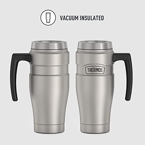 16 Ounce Matte Stainless Steel Vacuum-Insulated Travel Mug C22046