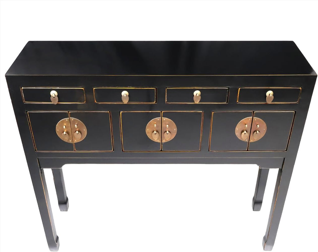 Black Lacquer Console Table U11134