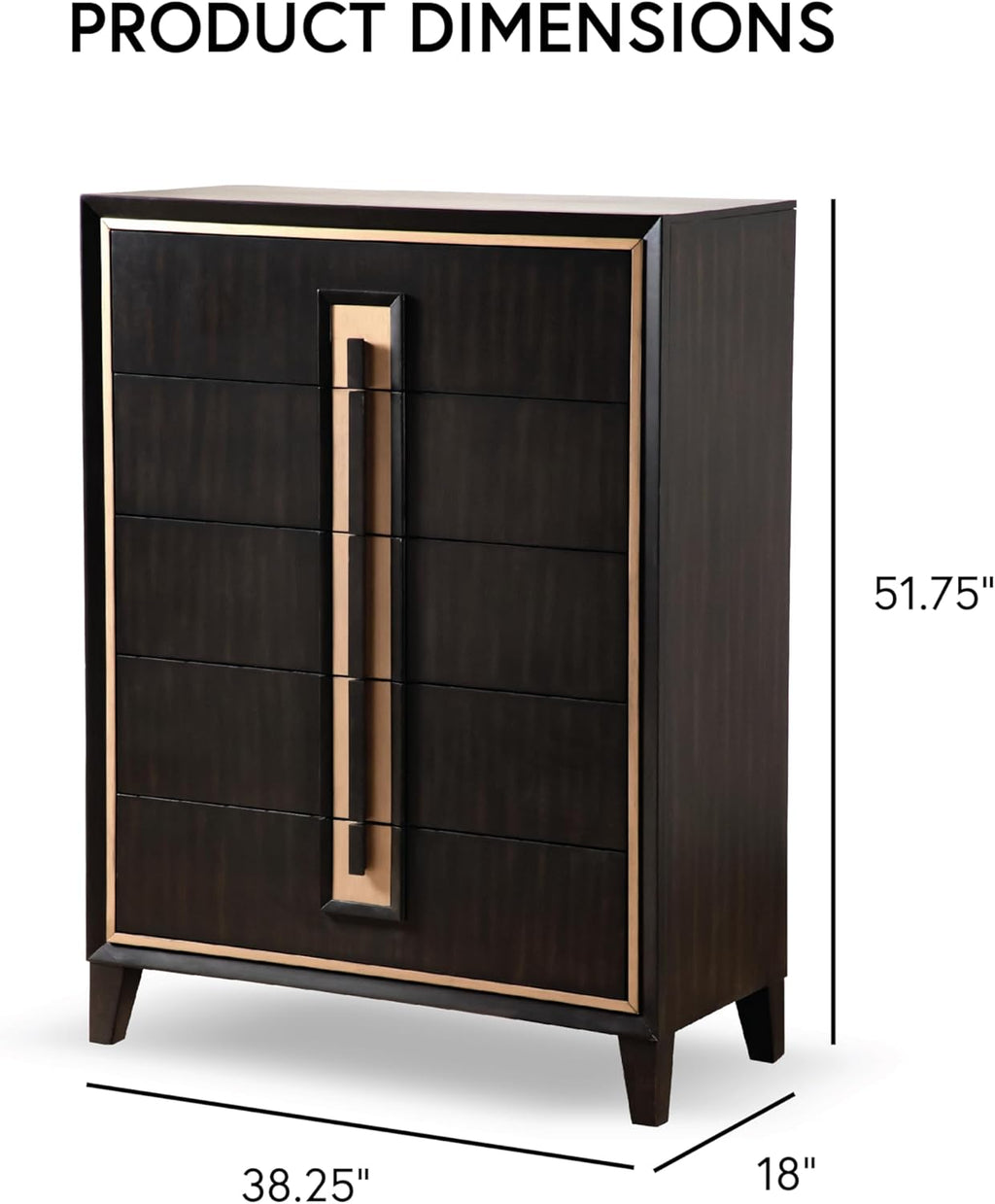5-Drawer Solid Wood Chest G129
