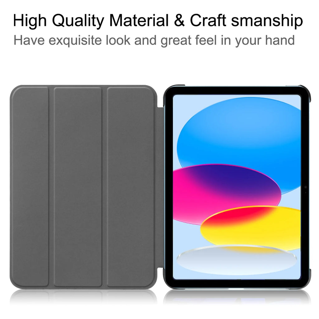 White Rugged PC Case with Tri-Fold Kickstand for iPad 10.9" 2022 B750