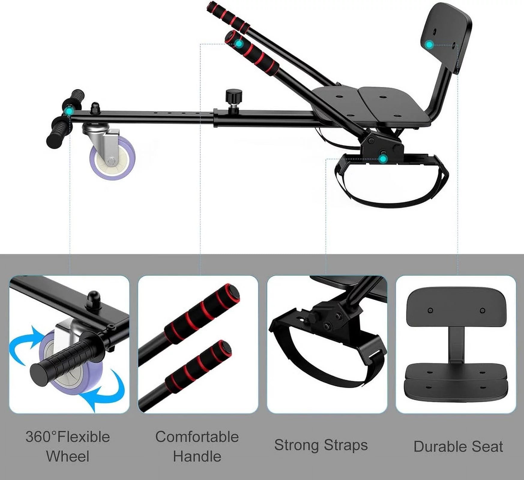 6.5 inch Self Balancing Electric Scooter with Bluetooth Speaker & LED Lights T211331