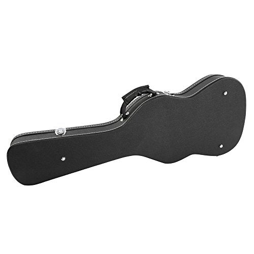 Black Wooden Hard-Shell Electric Guitar Case with Lock Latch Padding G55487