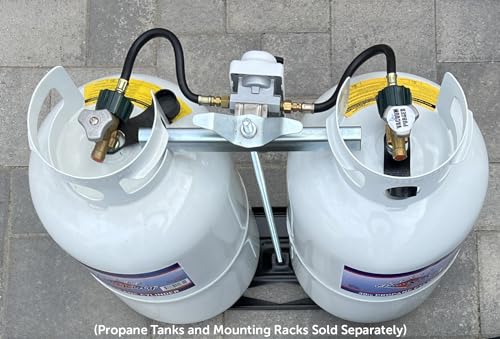 2-Stage Auto Changeover LP Propane Gas Regulator With Two 12 Inch Pigtails J55367