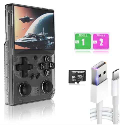 Retro Handheld Gaming Console with 3.5-inch IPS Screen, 64G Card B7183