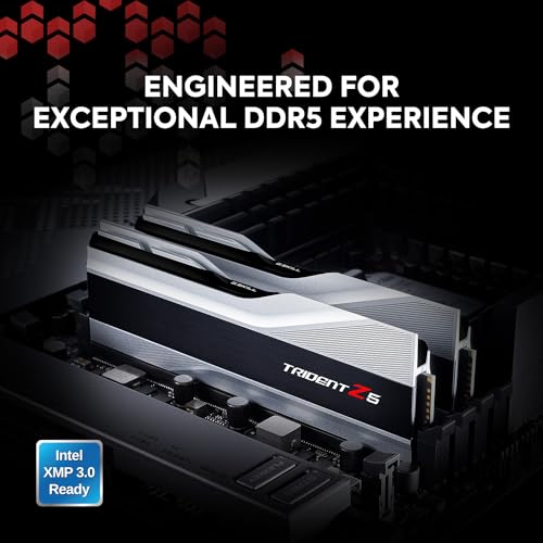 DDR5 RAM 32GB (2x16GB) 6000MT/s CL36-36-36-96 Desktop Computer Memory Metallic Silver F5701