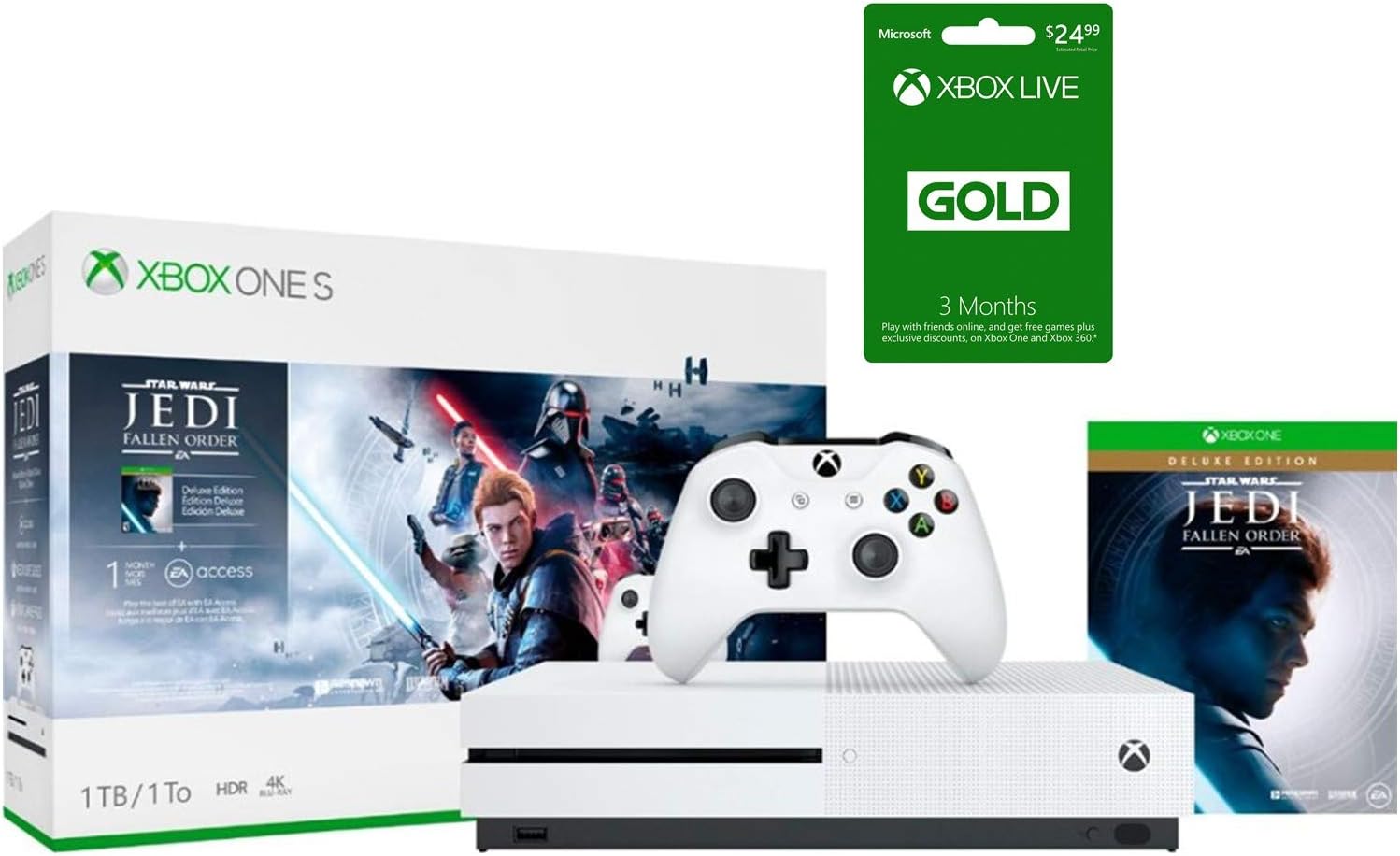 Xbox One S 1TB Console with Wireless Controller G102