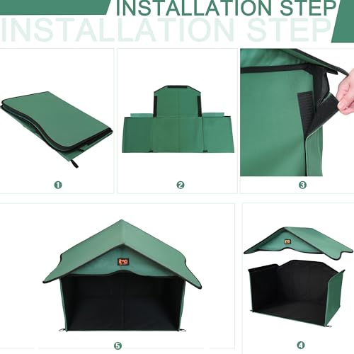 Outdoor Cat House Waterproof Pet Shelter B33686