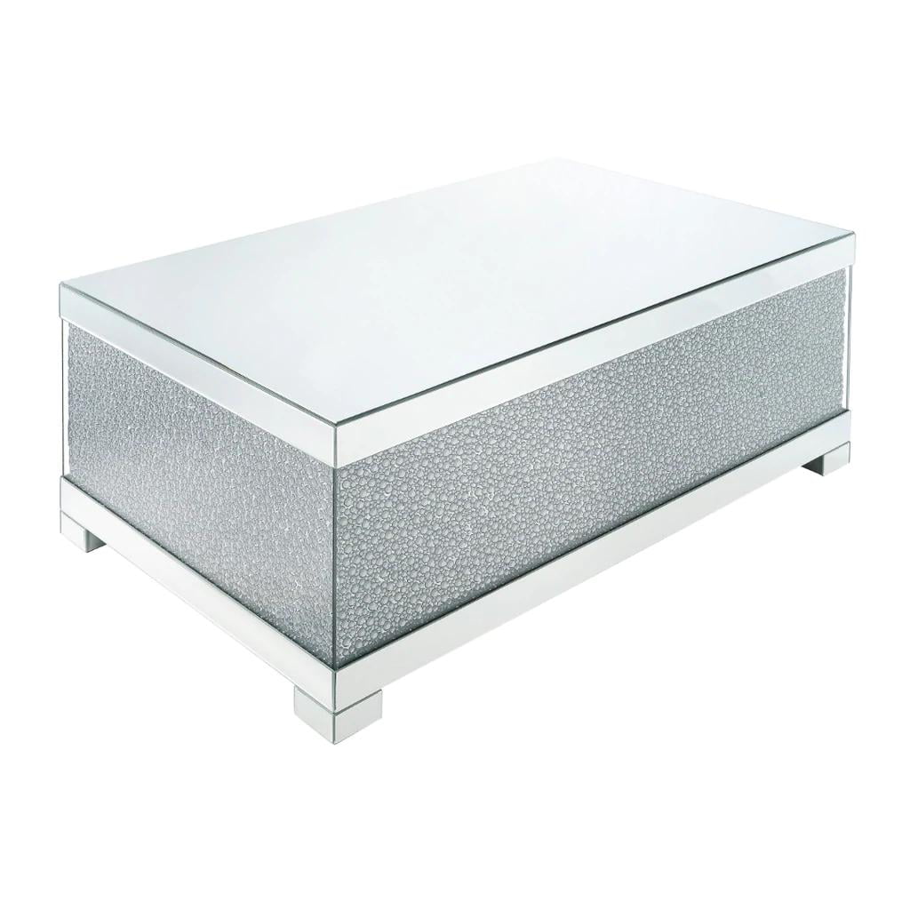 Mirrored Faux Crystals Coffee Table and 2 End Tables E736465