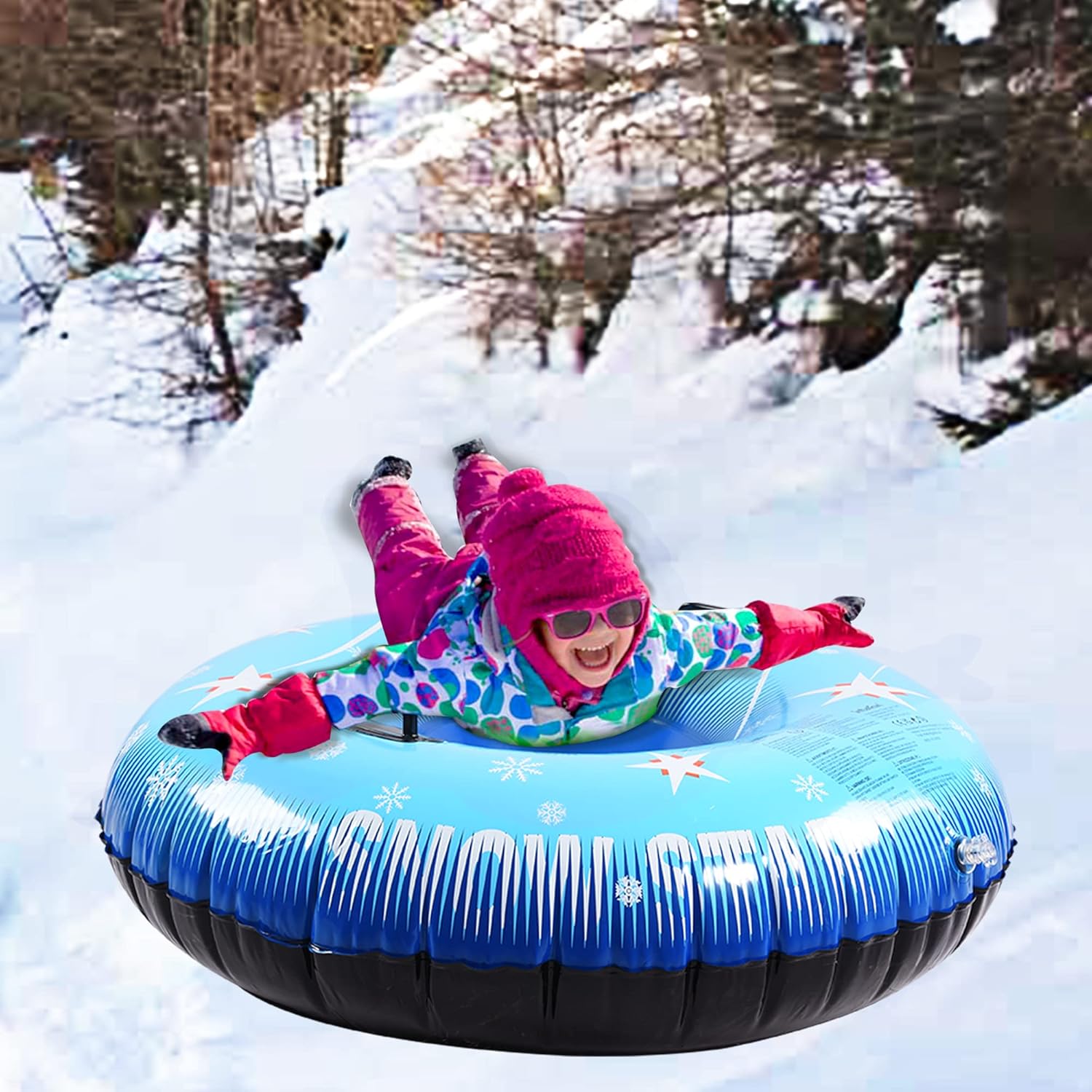 48-inch Inflatable Snow Tube with Handles C7213