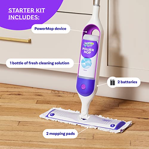 Multi-Surface Mop Kit with PowerMop, 2 Mopping Pad Refills, 1 Cleaning Solution and 2 Batteries P7514