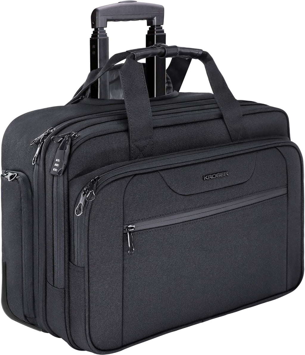 Black Rolling Laptop Bag Wheeled Briefcase M232284