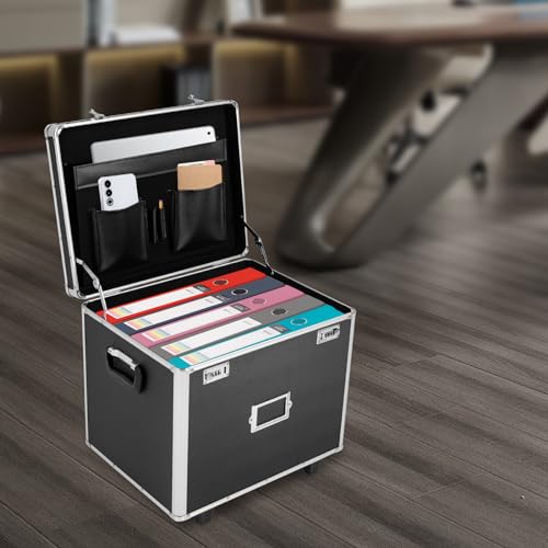 Locking File Storage Box with Wheels O805903