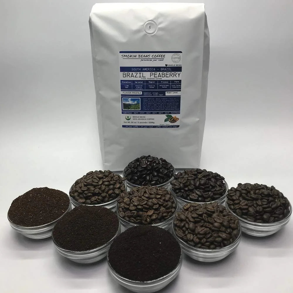 Brazil Peaberry Roasted Coffee Whole Bean H888420