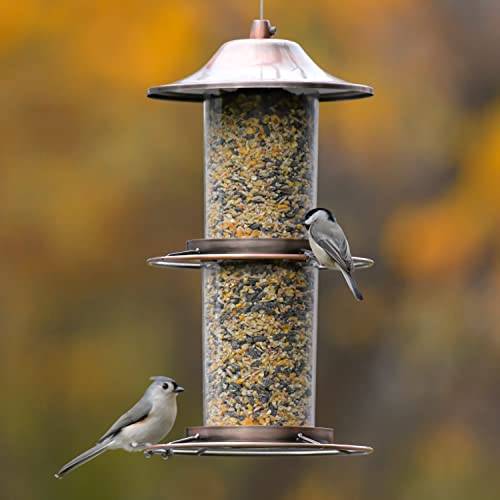Copper Panorama Bird Feeder, 1 Tier V9794