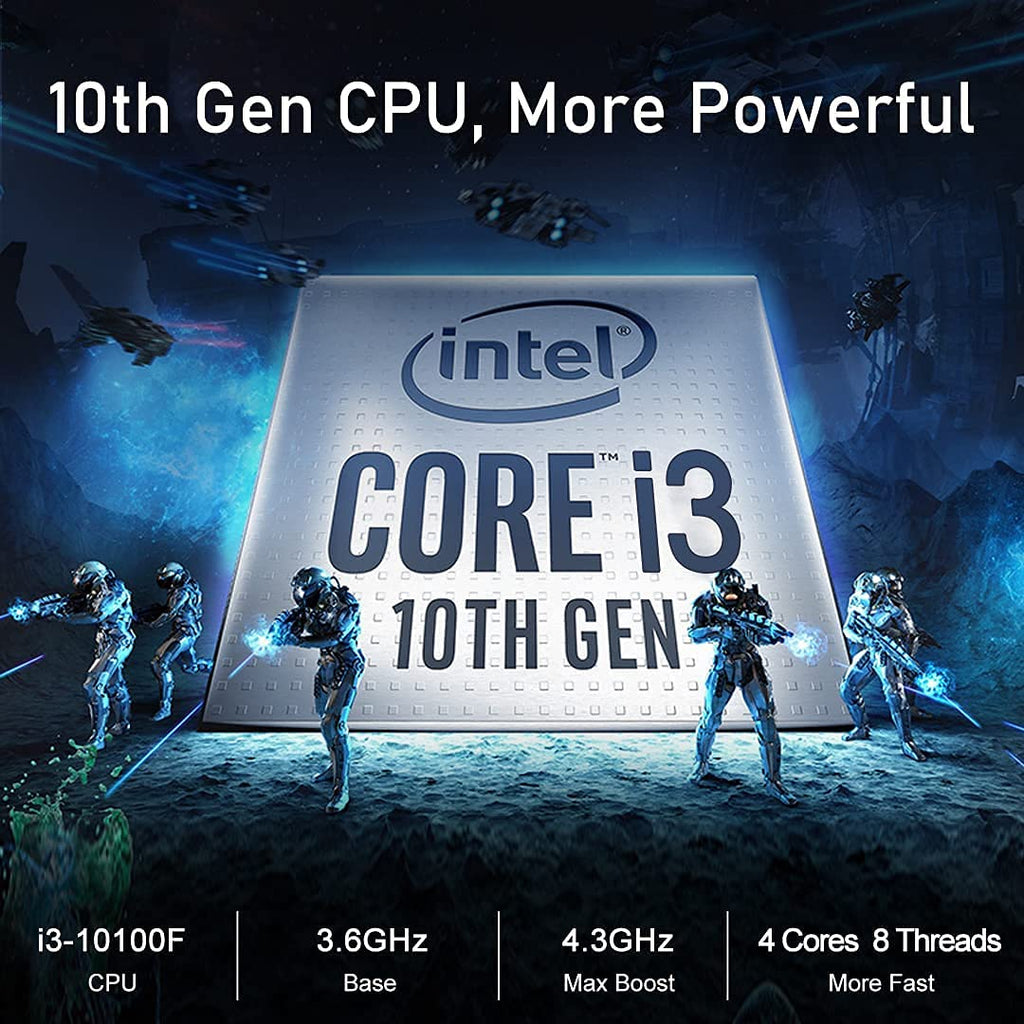 Mini Gaming PC with Core i5 10400F Hexa Core Processor, 32GB DDR4 1TB SSD, GTX1050Ti Y6701