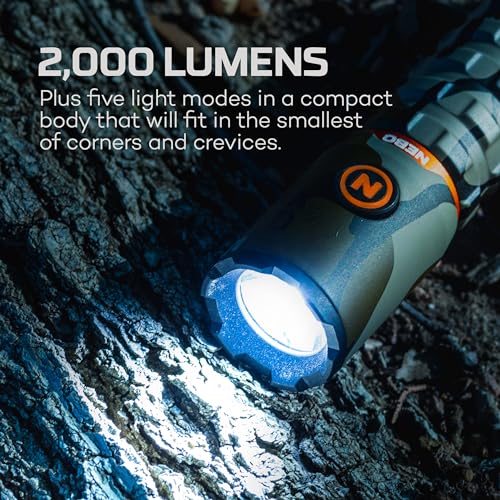 2000 Lumen Rechargeable LED Flashlight with Removable Clip H59520