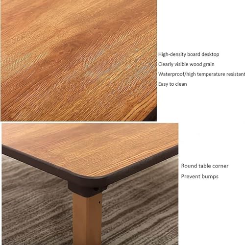 Japanese-Style Square Folding Tea Coffee Table, Adjustable Low Table, 70 * 70cm D9740