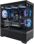 Black Mid-Tower Micro ATX PC Case with Tempered Glass I392