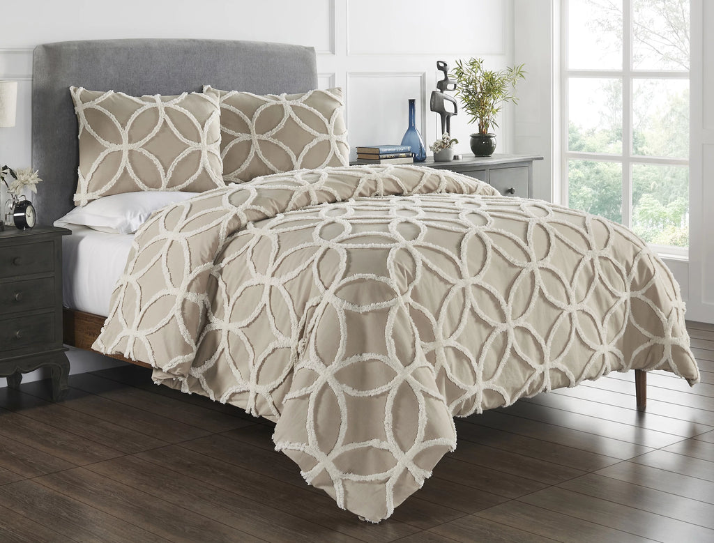 100% Cotton Tufted Chenille Comforter Set M377