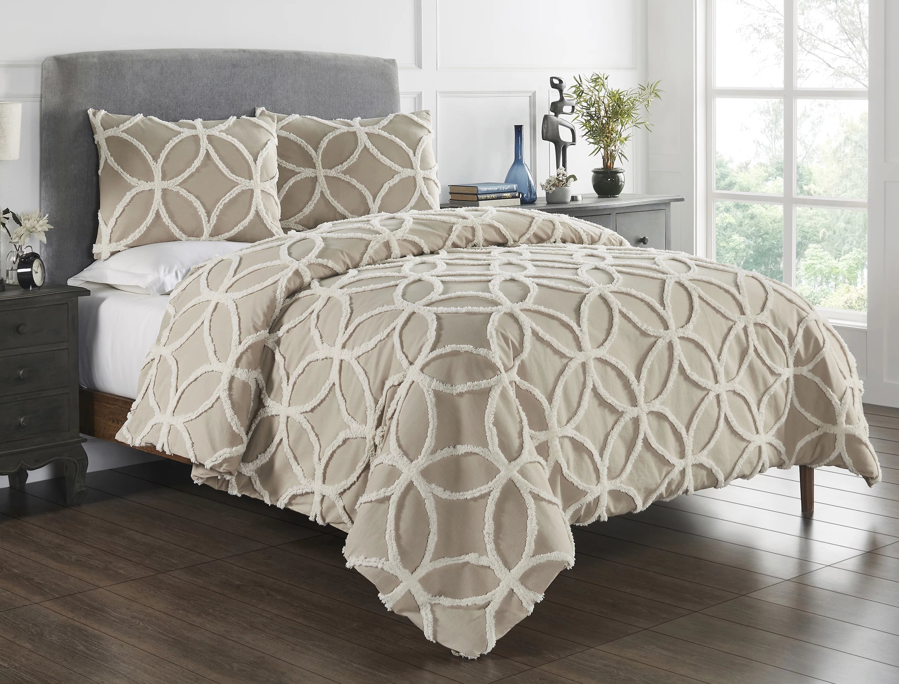 100% Cotton Tufted Chenille Comforter Set M377