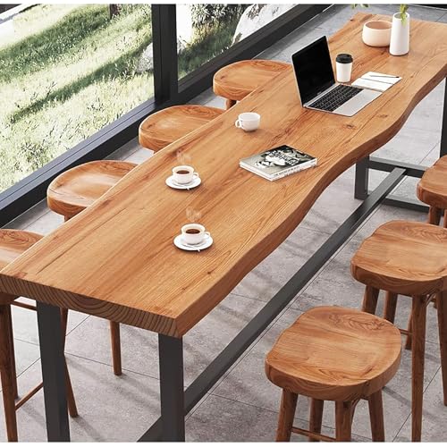 Solid Wood Bar Table Rectangle 78.7"L x 15.7"W x 41.3"H Brown X717020