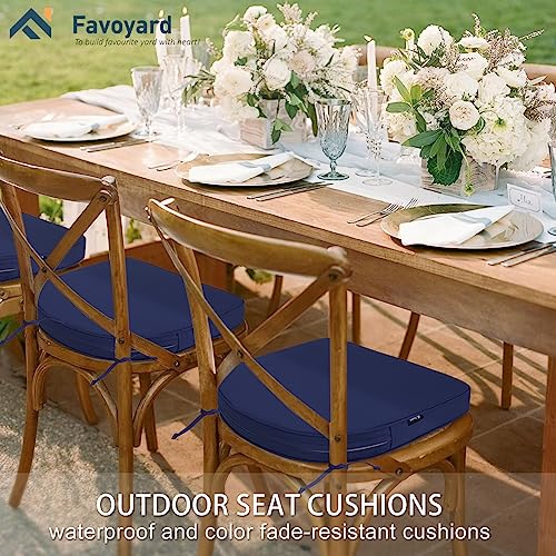 Outdoor Chair Cushions 19"x19"x2" Set of 4 Waterproof Seat Cushion with Removable Cover A1210