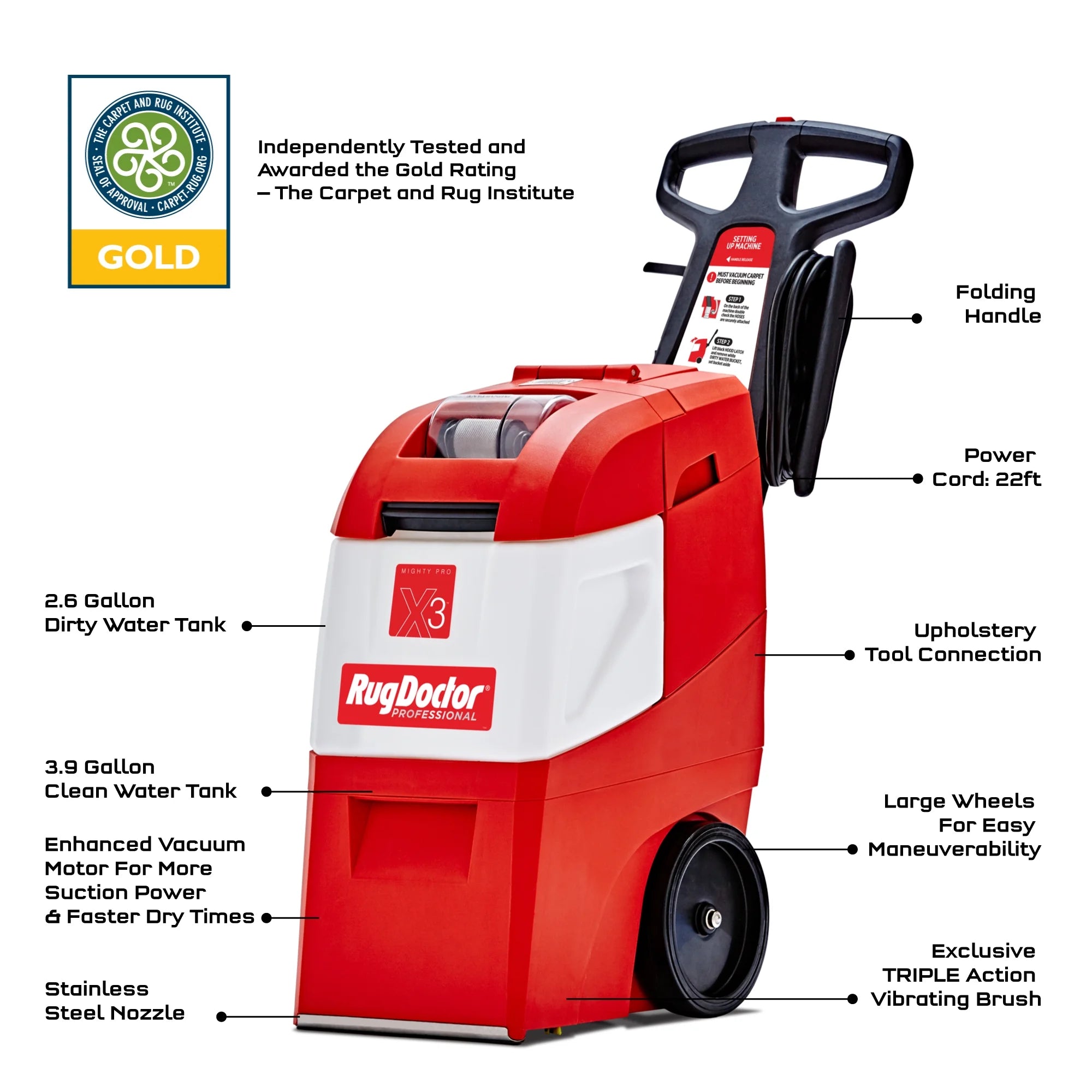 Large Red Commercial Carpet Cleaner I7496