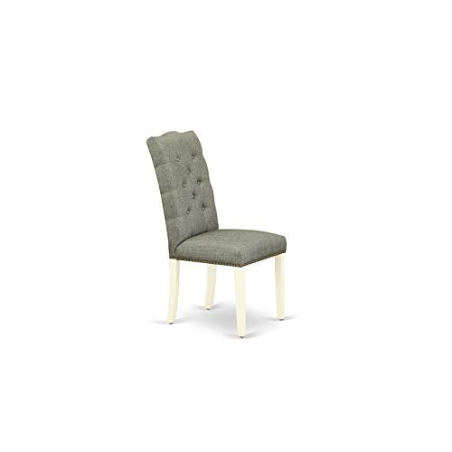 7 Piece Dining Set with Rectangle Table and 6 Gray Fabric Upholstered Chairs O4553