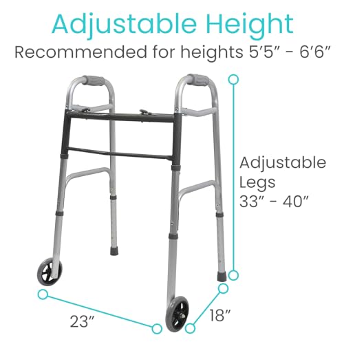 Folding Walker with Wheels and Bag I16263