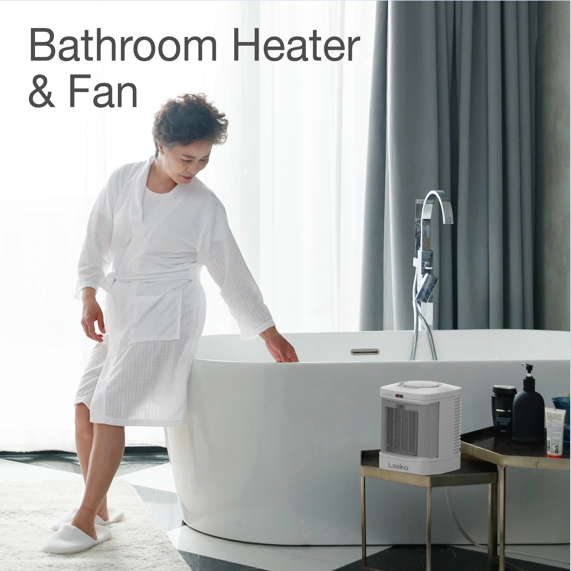 8" 1500W White Space Heater K9363
