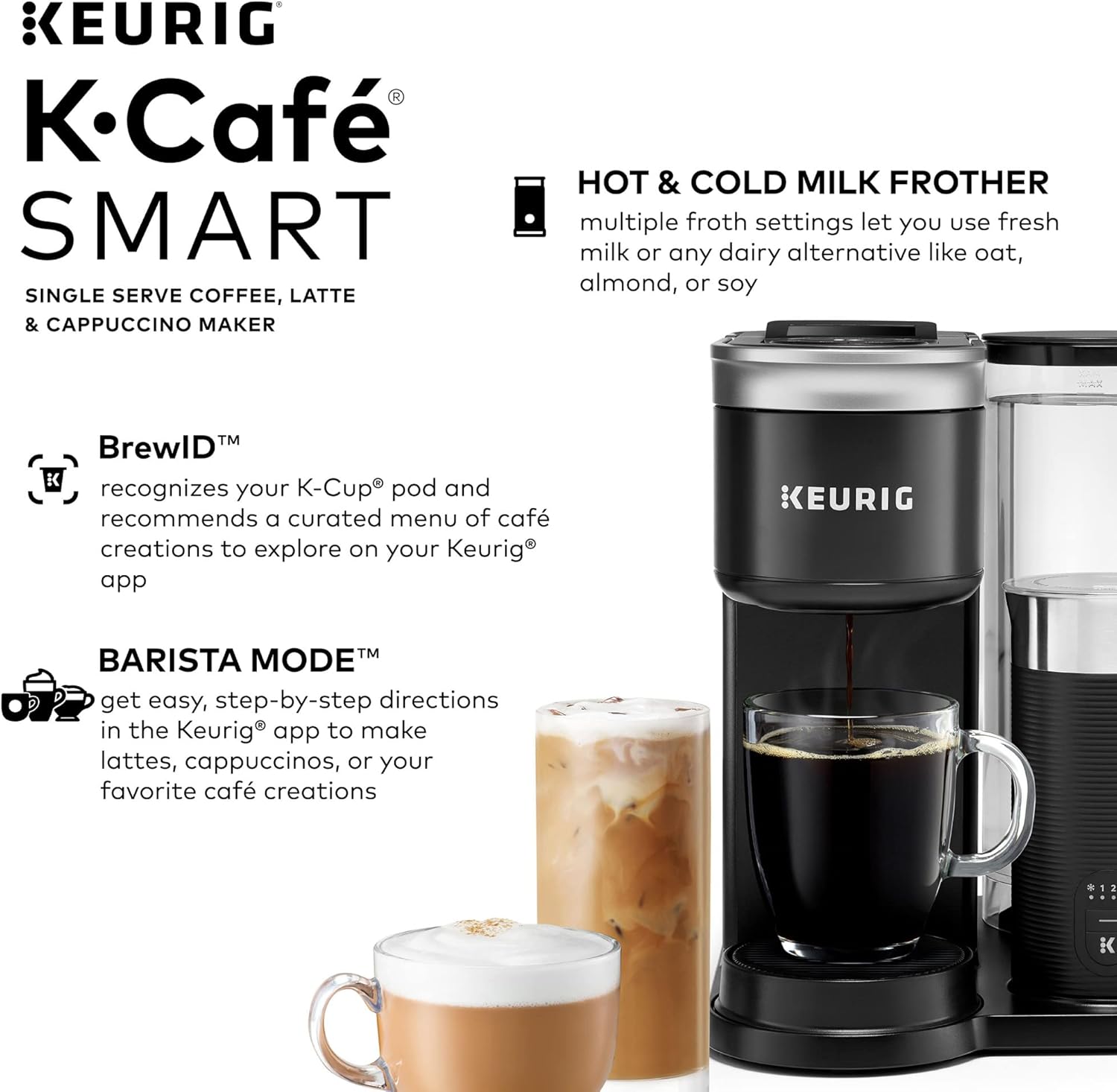 Single Serve K-Cup Pod Coffee, Latte and Cappuccino Maker W695507