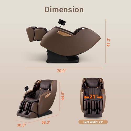 Grey Full Body Massage Recliner Chair with Heat F8595