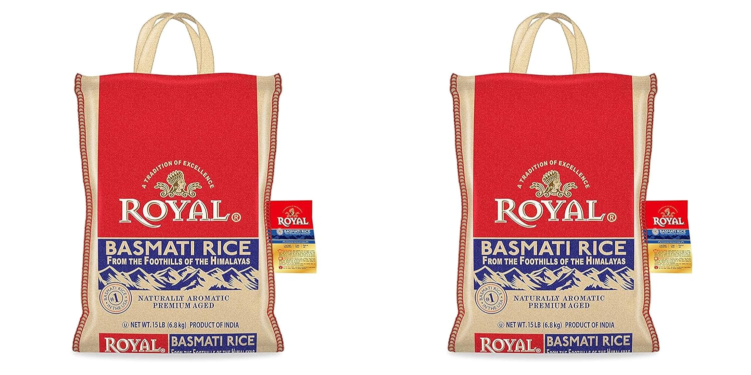 15-Pound Bag White Basmati Rice Set of 2 R3098