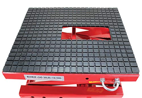Red Hydraulic Motorcycle Lift Table, 300 lbs. Weight Capacity K252