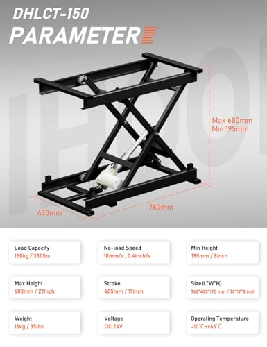 Electric Scissor Lift Table 350Lbs Height Adjustable Electric Lifting Platform A2822