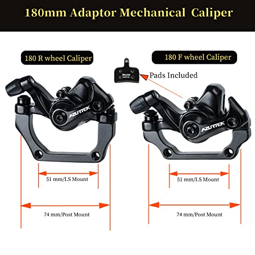 Bike Disc Brake Kit, Aluminum Front and Rear Caliper, Full Aluminum Alloy Bicycle Brake Lever, 160mm Rotor W99100
