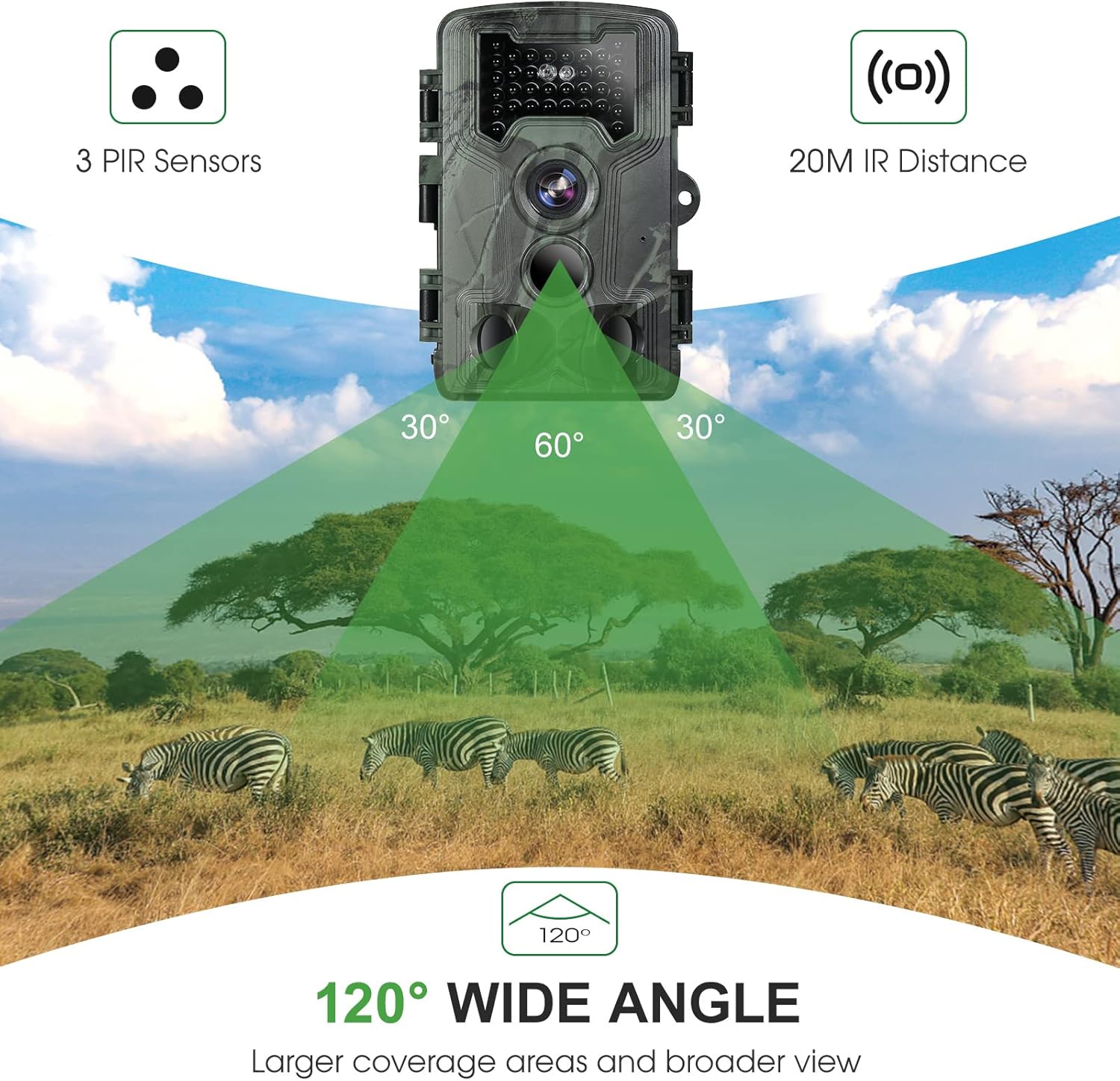 36MP 1080P Trail Camera with Night Vision IP66 Waterproof Motion Activated Infrared Hunting Camera T7885