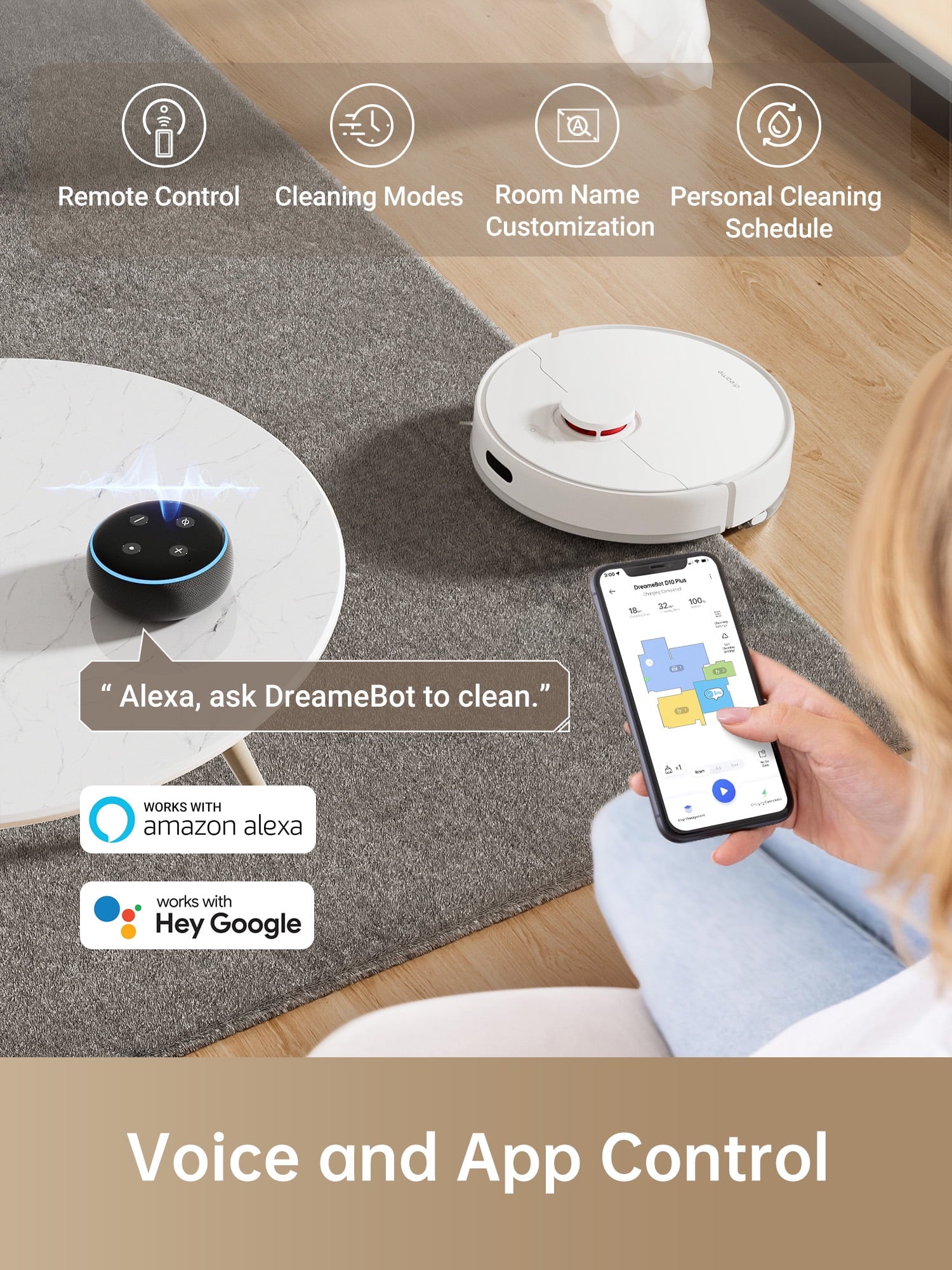 Robot Vacuum and Mop with Self-Emptying Base G177