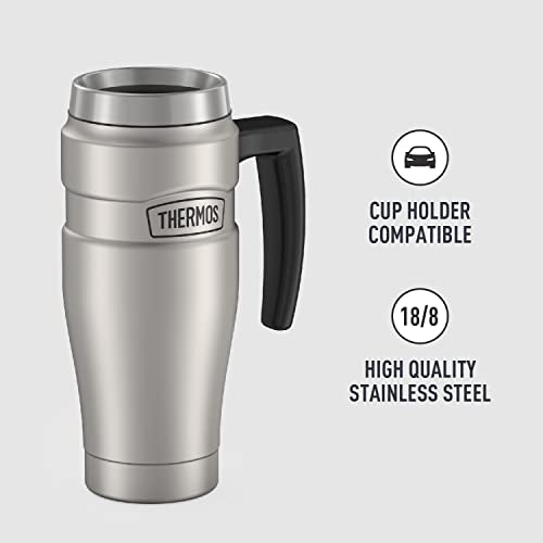 16 Ounce Matte Stainless Steel Vacuum-Insulated Travel Mug C22046