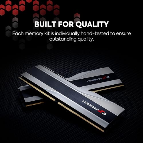 DDR5 RAM 32GB (2x16GB) 6000MT/s CL36-36-36-96 Desktop Computer Memory Metallic Silver F5701