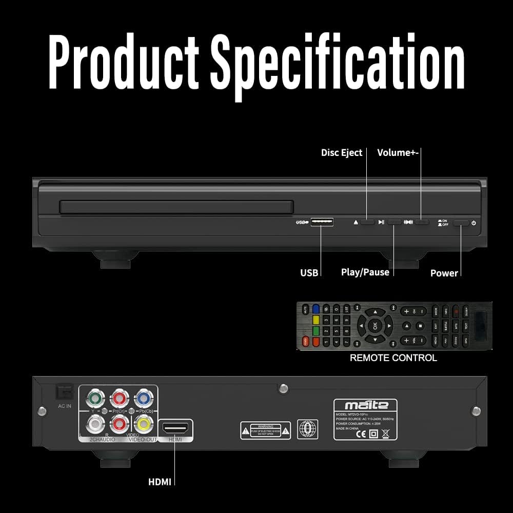 DVD Player with HDMI AV Output M27687