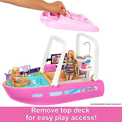 Barbie Toy Boat Playset with 20+ Ocean-Themed Accessories A660