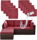 9p Waterproof Taupe Patio Cushion Covers N4477