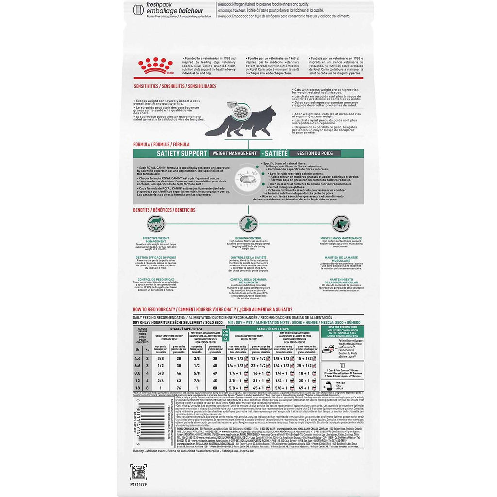 Veterinary Satiety Weight Management Pet Food L1814
