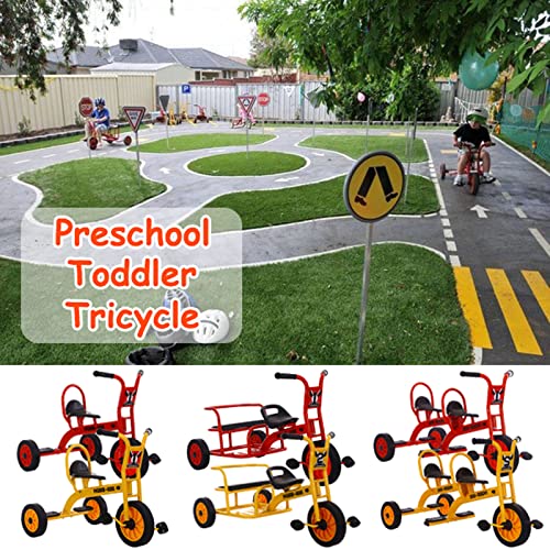 Kids Tricycle with Passenger Seat, Inflation-Free Rubber Wheels Q761