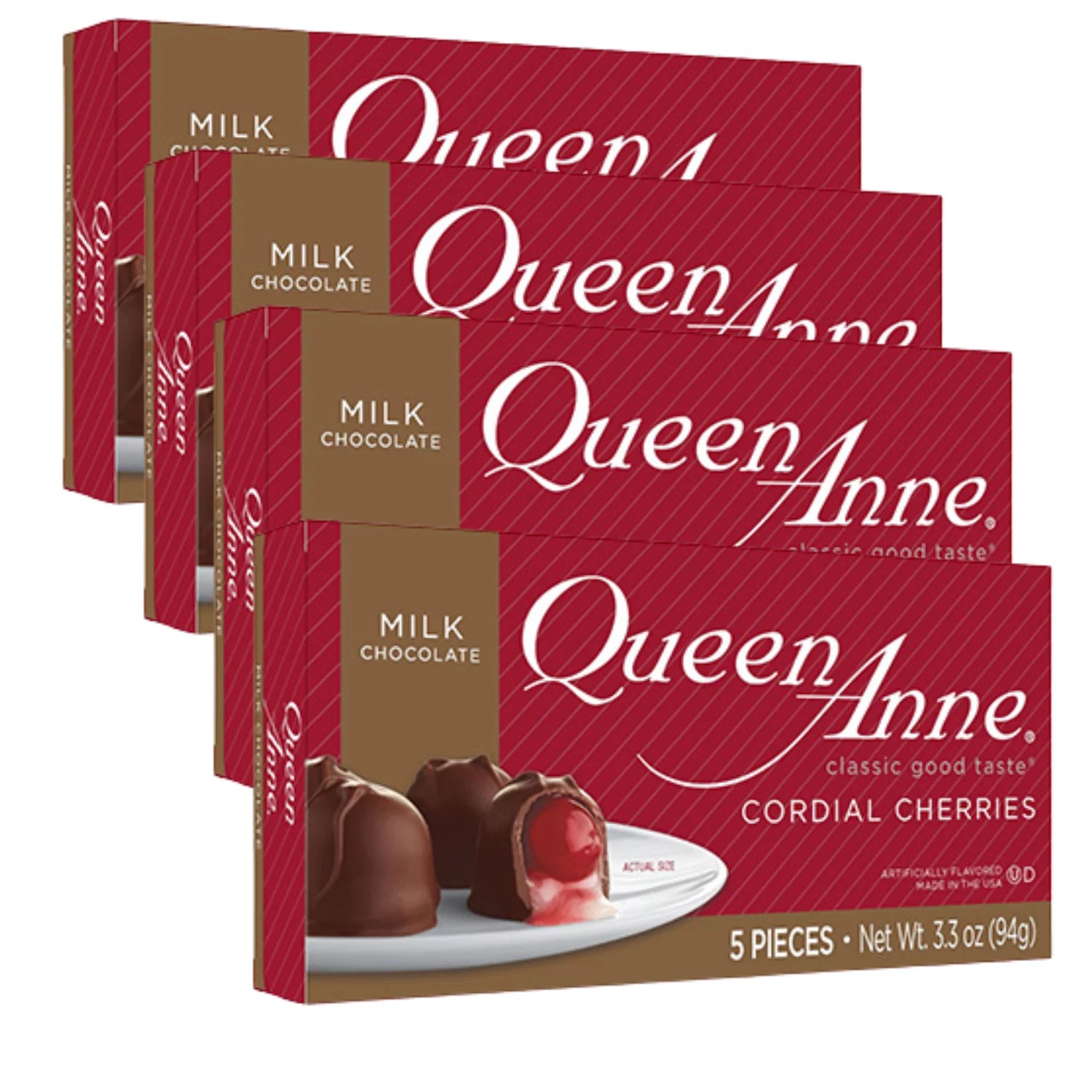 Milk Chocolate Covered Cordial Cherries 3.3oz 4 Packs Q353471